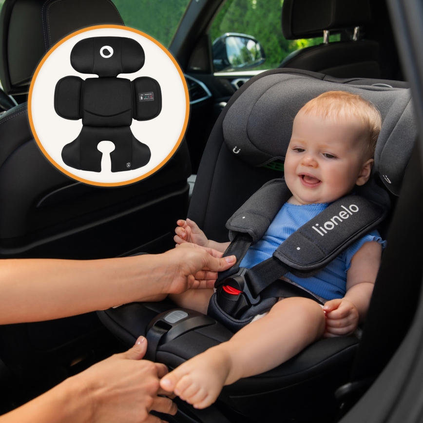 Lionelo - Autostoel met draaibare basis BASTIAAN i-Size 40-150 cm Zwart Carbon