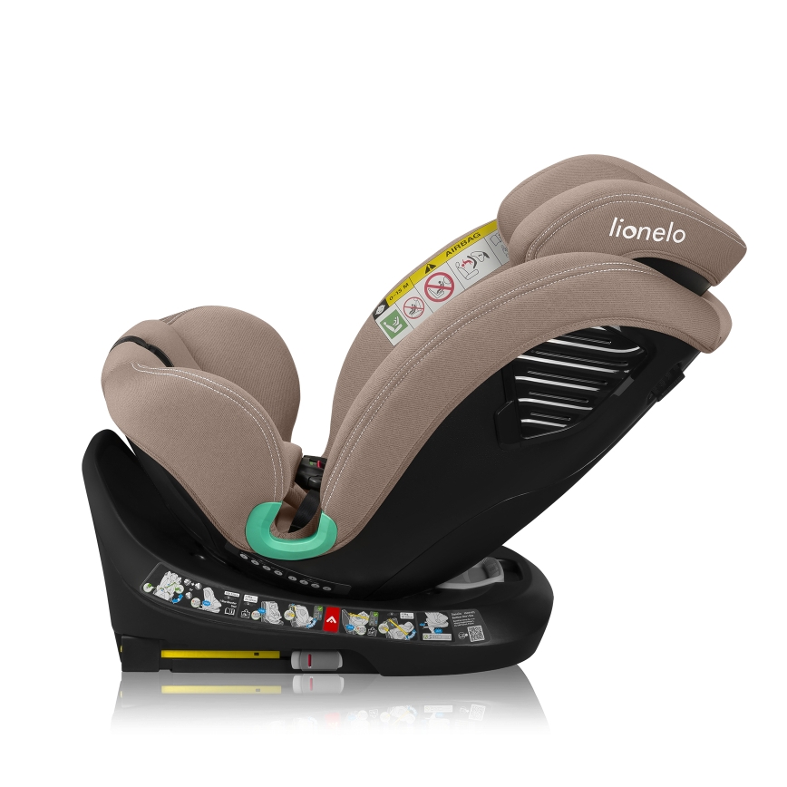 Lionelo - Draaibare autostoel met basis BASTIAAN ONE i-Size 40-150 cm Beige Sand