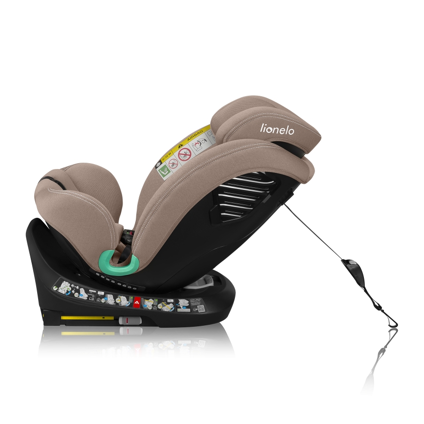 Lionelo - Draaibare autostoel met basis BASTIAAN ONE i-Size 40-150 cm Beige Sand
