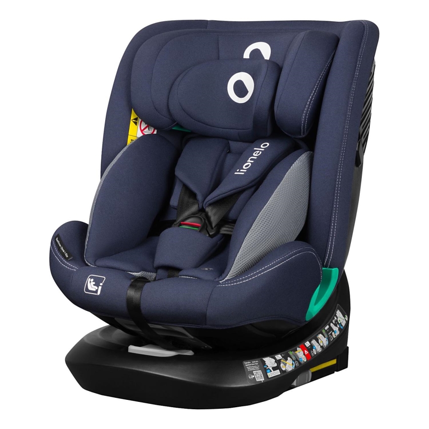 Lionelo - Autostoel met draaibare basis BASTIAAN ONE i-Size 40-150 cm Navyblauw