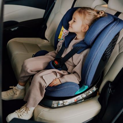 Lionelo - Autostoel met draaibare basis BASTIAAN ONE i-Size 40-150 cm Navyblauw