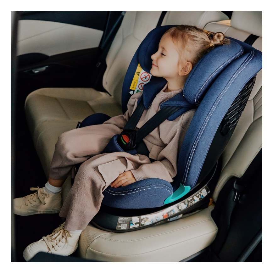 Lionelo - Autostoel met draaibare basis BASTIAAN ONE i-Size 40-150 cm Navyblauw