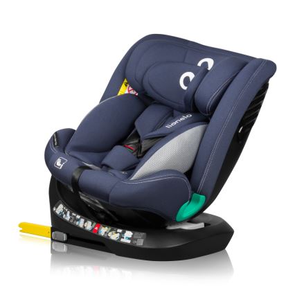Lionelo - Autostoel met draaibare basis BASTIAAN ONE i-Size 40-150 cm Navyblauw