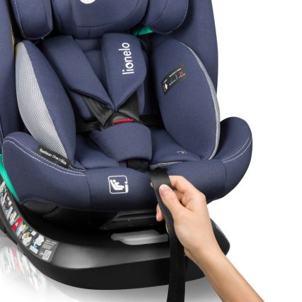 Lionelo - Autostoel met draaibare basis BASTIAAN ONE i-Size 40-150 cm Navyblauw