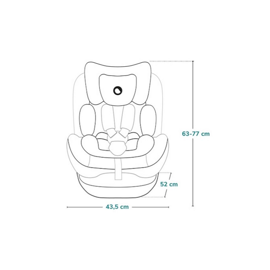 Lionelo - Autostoel met draaibare basis BASTIAAN ONE i-Size 40-150 cm Zwart Carbon