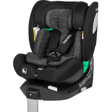 Lionelo - Autostoel met draaibare basis BRAAM i-Size 40-150 cm Zwart Carbon