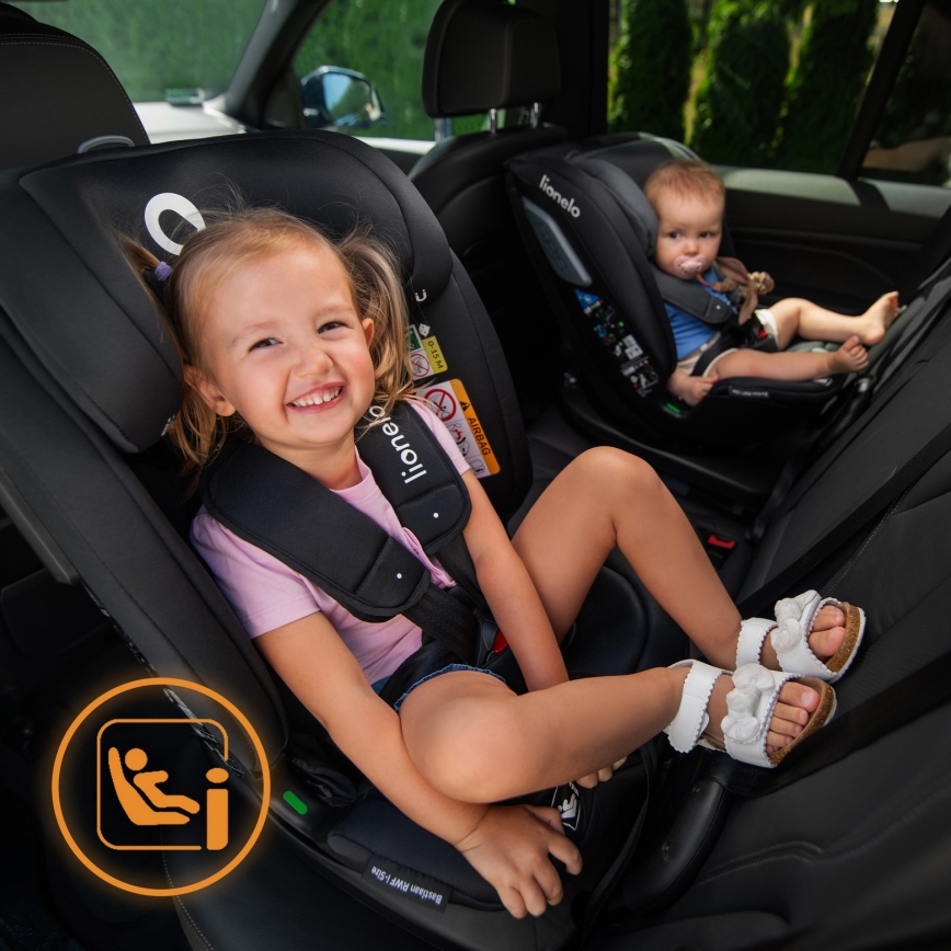 Lionelo - Autostoel met draaibasis BASTIAAN i-Size 40-150 cm Grey Stone