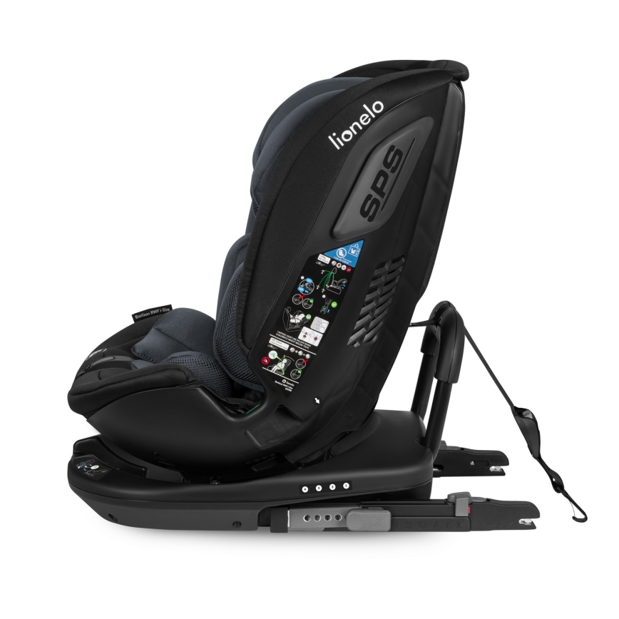 Lionelo - Autostoel met draaibasis BASTIAAN i-Size 40-150 cm Grey Stone