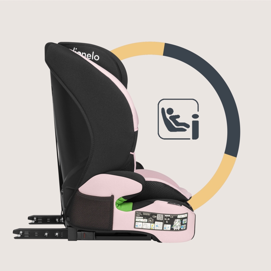 Lionelo - Autostoeltje LEVI FIX i-Size 76-150 cm Babyroze