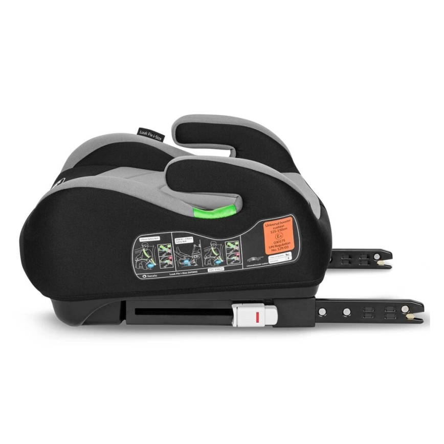 Lionelo - Autoverhoger stoel LUUK FIX i-Maat 125-150 cm zwart/grijs