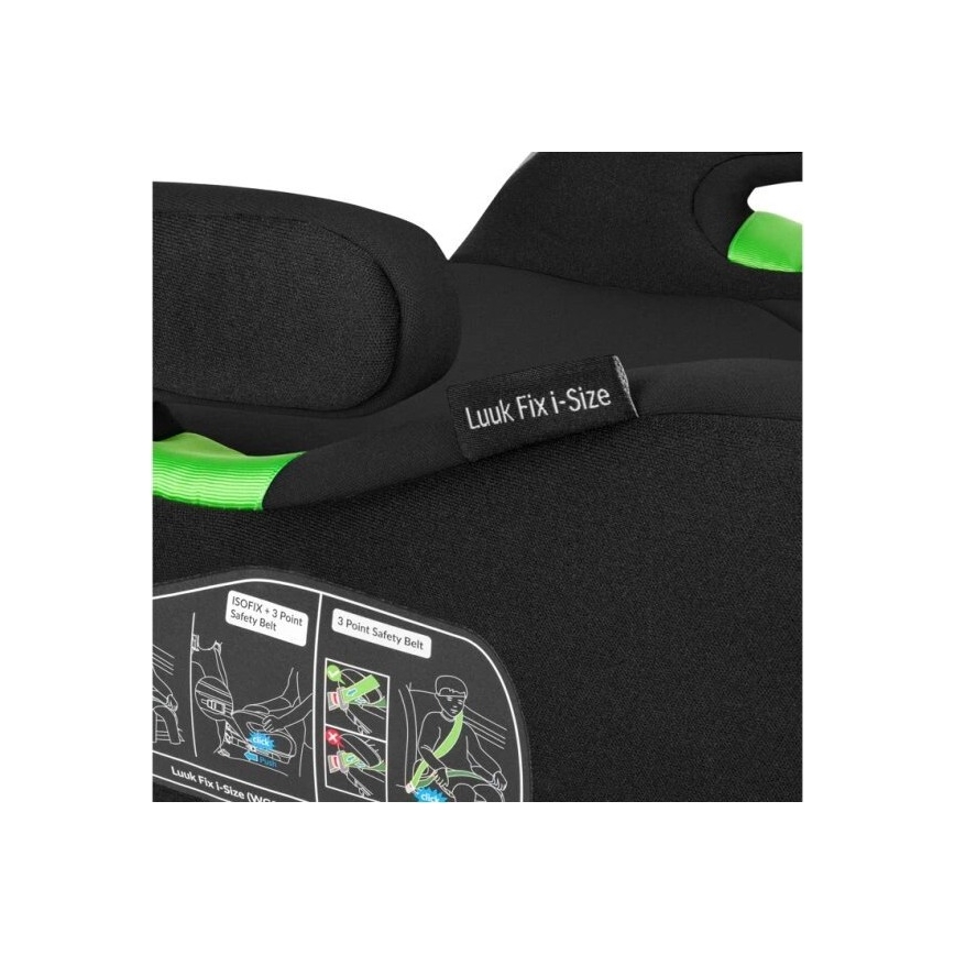 Lionelo - Autoverhoger stoel LUUK FIX i-Maat 125-150 cm zwart
