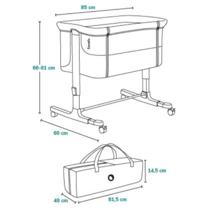 Lionelo - Baby wieg 3in1 AURORA beige