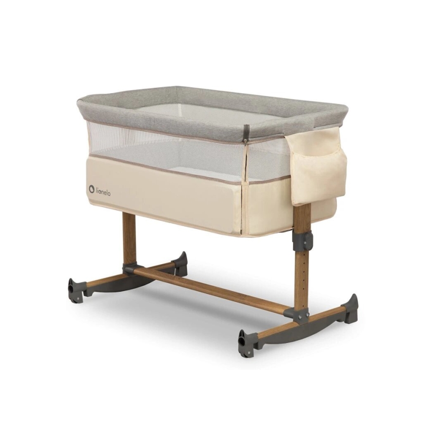 Lionelo - Baby wieg 3in1 LEONIE grijs/beige