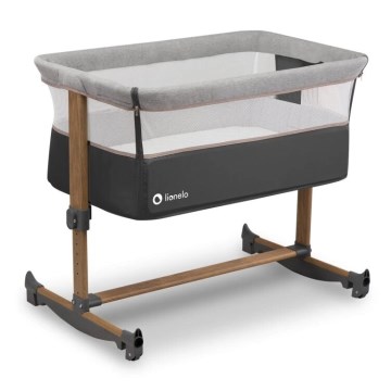 Lionelo - Baby wieg 3in1 LEONIE grijs/zwart