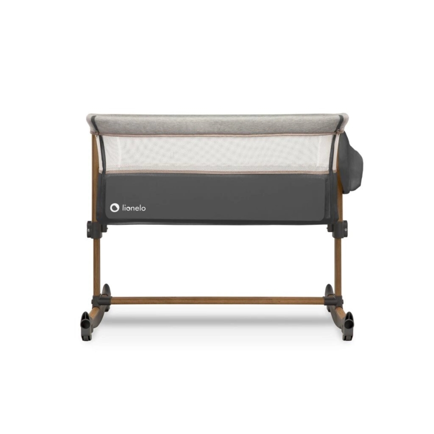 Lionelo - Baby wieg 3in1 LEONIE grijs/zwart