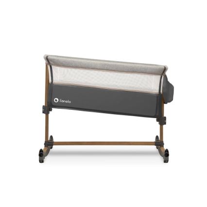 Lionelo - Baby wieg 3in1 LEONIE grijs/zwart