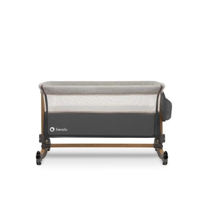 Lionelo - Baby wieg 3in1 LEONIE grijs/zwart