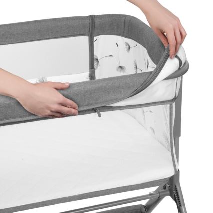 Lionelo - Baby wieg 3in1 LEONIE PLUS grijs