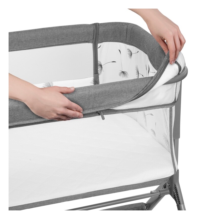 Lionelo - Baby wieg 3in1 LEONIE PLUS grijs