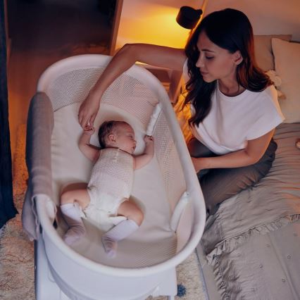 Lionelo - Babybed met weegschaal CORAL White