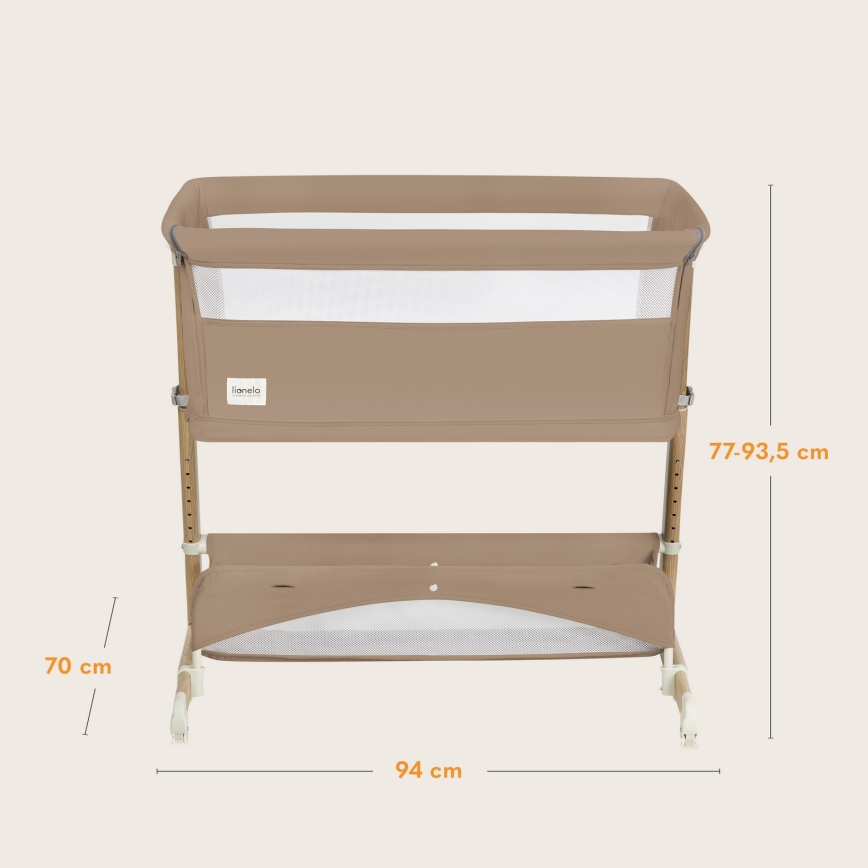 Lionelo - Babybedje 5-in-1 THOMI PLUS Beige Carmel