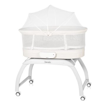 Lionelo - Babybedje met geïntegreerde weegschaal CORAL White