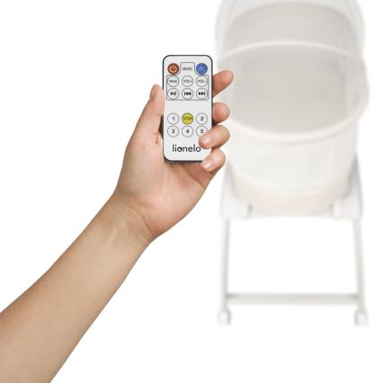 Lionelo - Babybedje met geïntegreerde weegschaal CORAL White