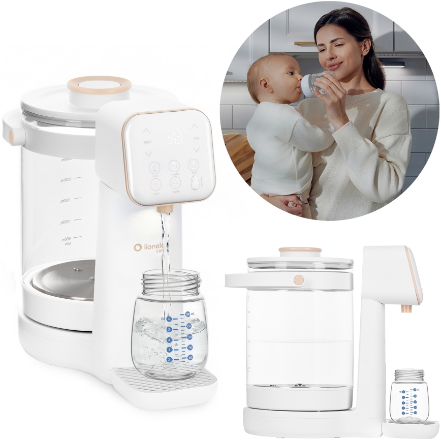 Lionelo - Babymelkbereider BABYPRESTO 2.0 1200W/230V Wit