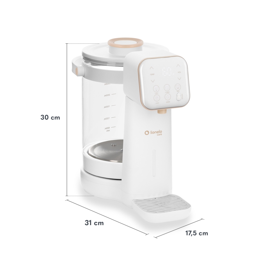 Lionelo - Babymelkbereider BABYPRESTO 2.0 1200W/230V Wit