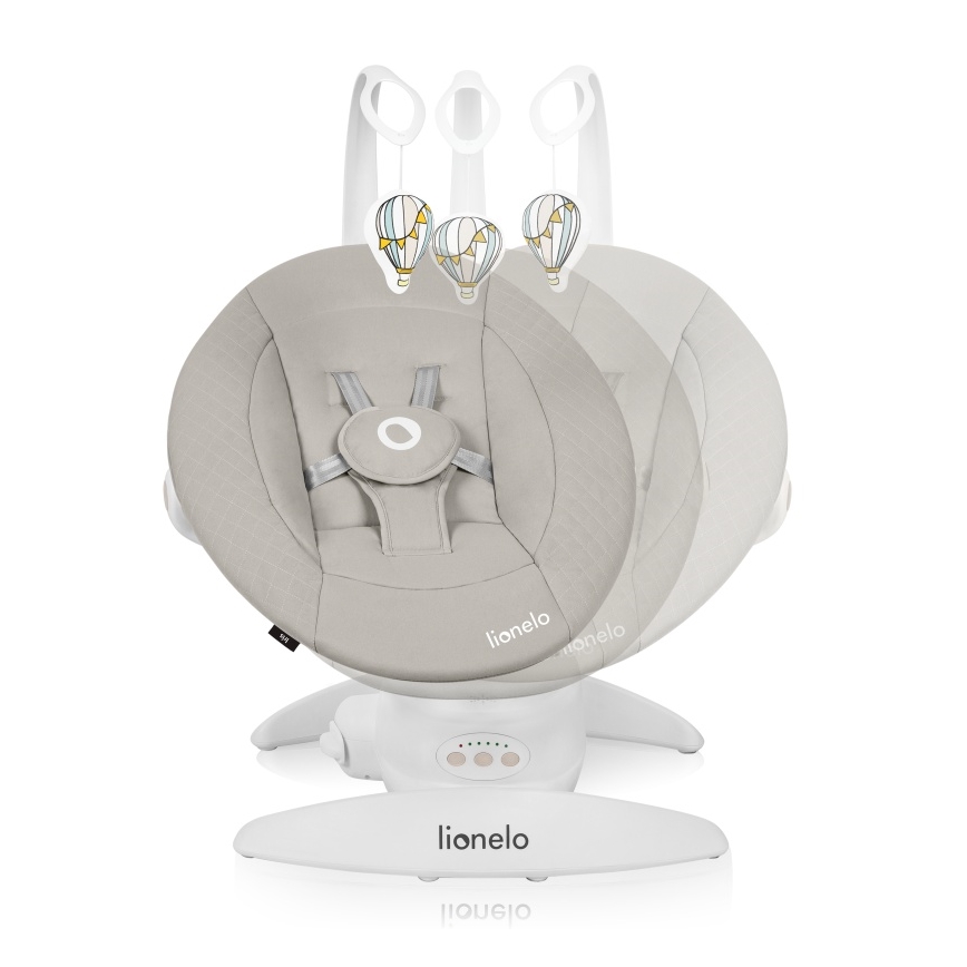 Lionelo - Babyschommel IRIS met melodie, 4xAA, Beige Sand