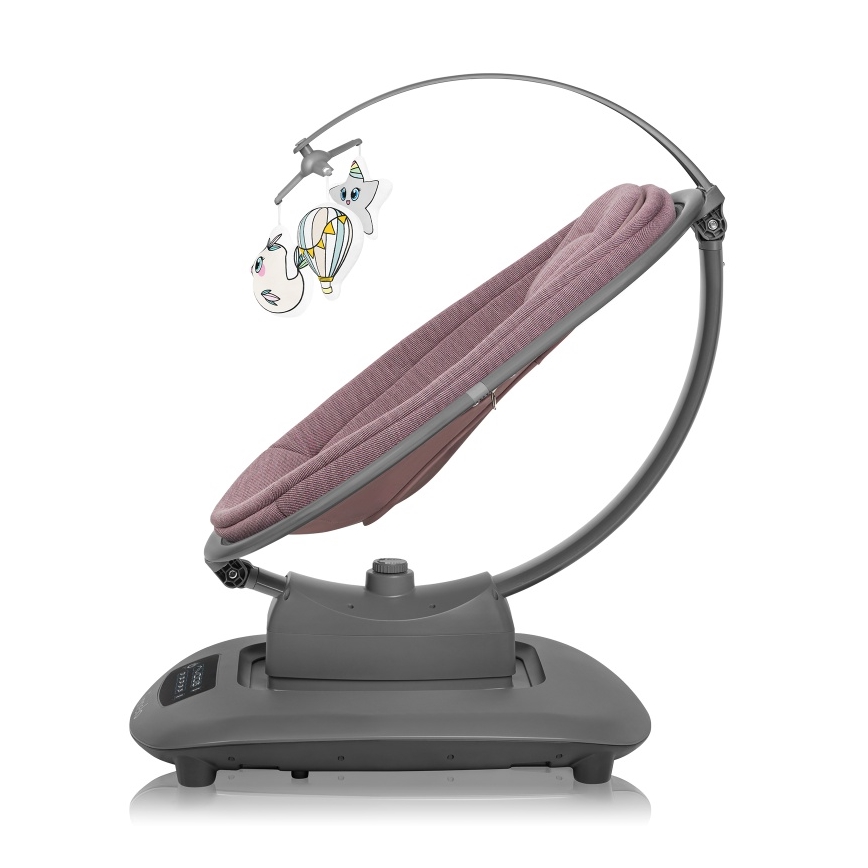 Lionelo - Babyschommel met melodie BLOSSOM Pink Mauve + afstandsbediening