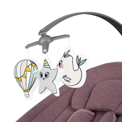 Lionelo - Babyschommel met melodie BLOSSOM Pink Mauve + afstandsbediening