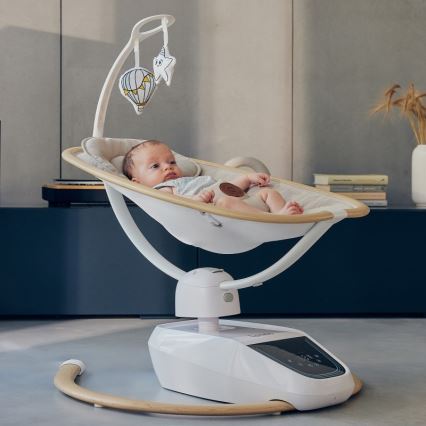Lionelo - Babyschommel met melodie OLIVIA Beige Naturel + afstandsbediening