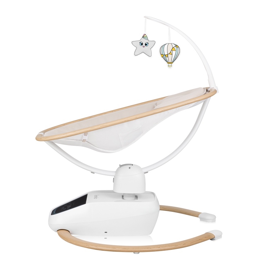 Lionelo - Babyschommel met melodie OLIVIA Beige Naturel + afstandsbediening