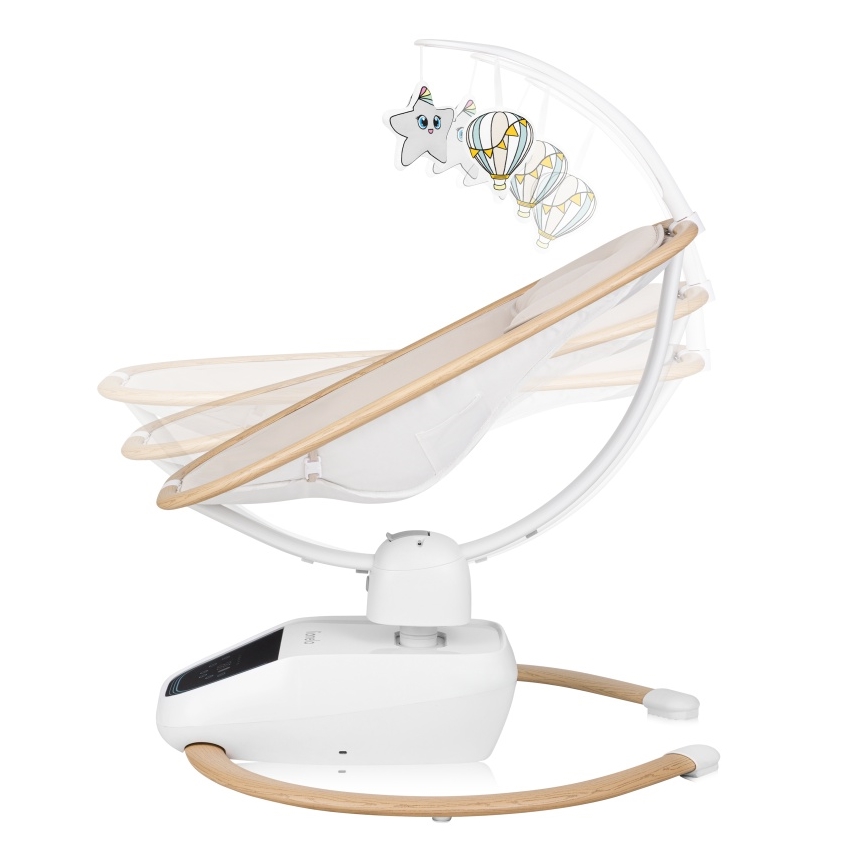 Lionelo - Babyschommel met melodie OLIVIA Beige Naturel + afstandsbediening