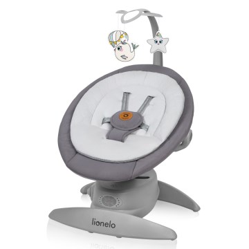 Lionelo - Babyswing MELL Grey Stone met melodie 4xAA + afstandsbediening