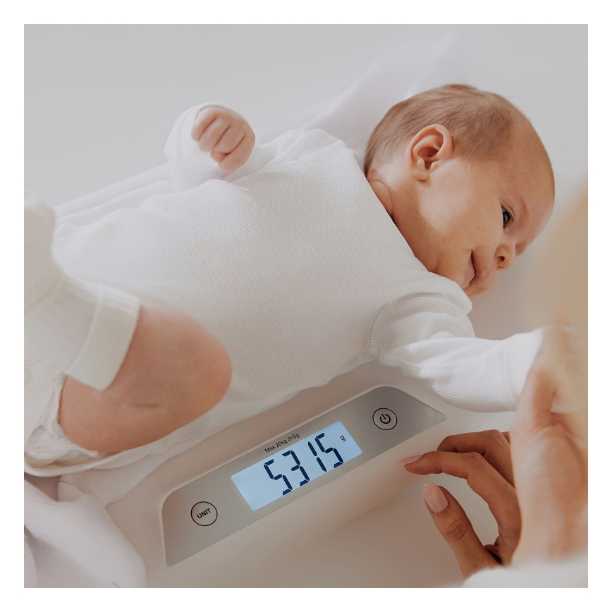 Lionelo - Babyweegschaal BABYBALANCE 3xAAA