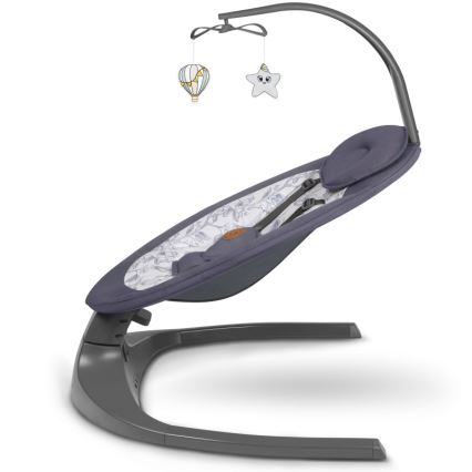 Lionelo - Babywip met melodie RALF 4xAA Grijs/Wit + afstandsbediening
