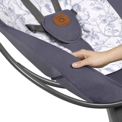 Lionelo - Babywip met melodie RALF 4xAA Grijs/Wit + afstandsbediening