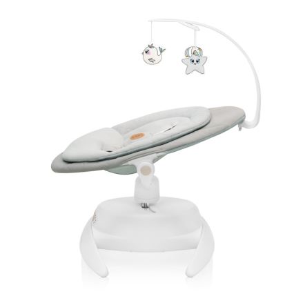 Lionelo - Babywipstoel met melodie MELL Beige zand 4xAA + afstandsbediening