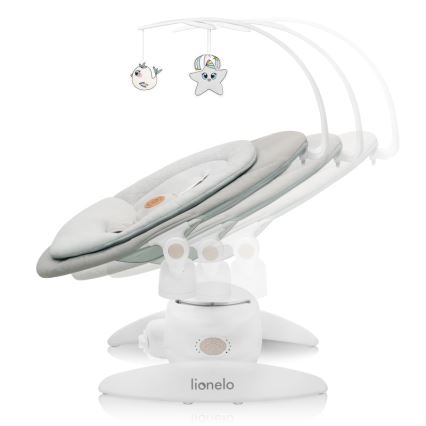 Lionelo - Babywipstoel met melodie MELL Beige zand 4xAA + afstandsbediening