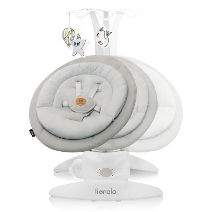 Lionelo - Babywipstoel met melodie MELL Beige zand 4xAA + afstandsbediening