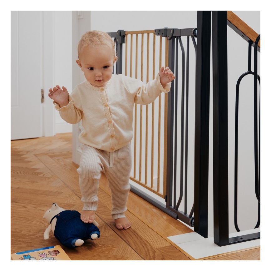 Lionelo - Beveiligingsbarrière TRUUS SLIM zwart/beige