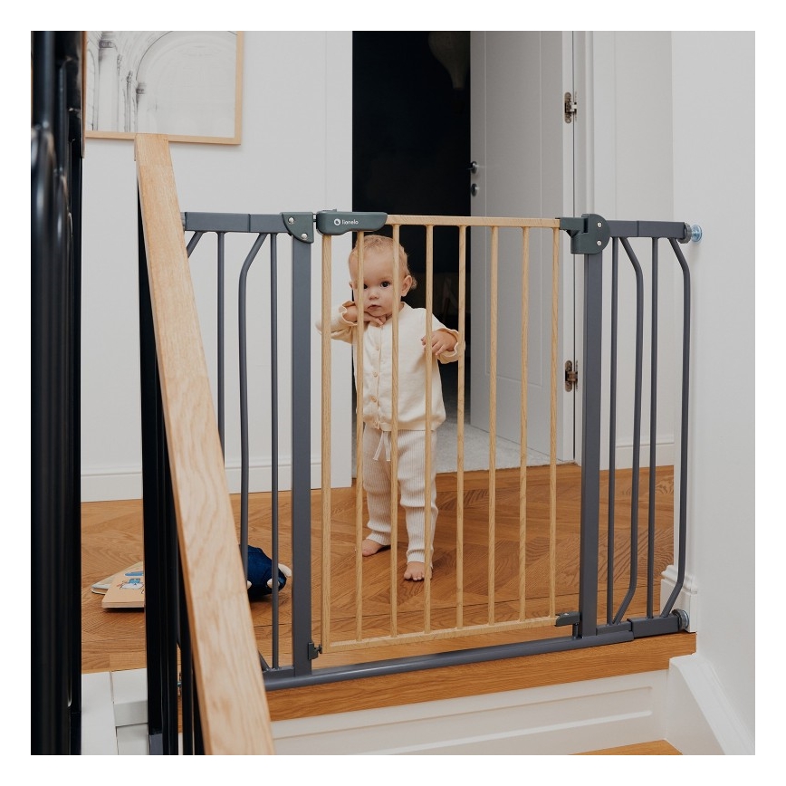 Lionelo - Beveiligingsbarrière TRUUS SLIM zwart/beige