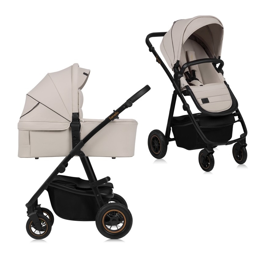 Lionelo - Combi-kinderwagen 2-in-1 AMBER PLUS Beige Sand