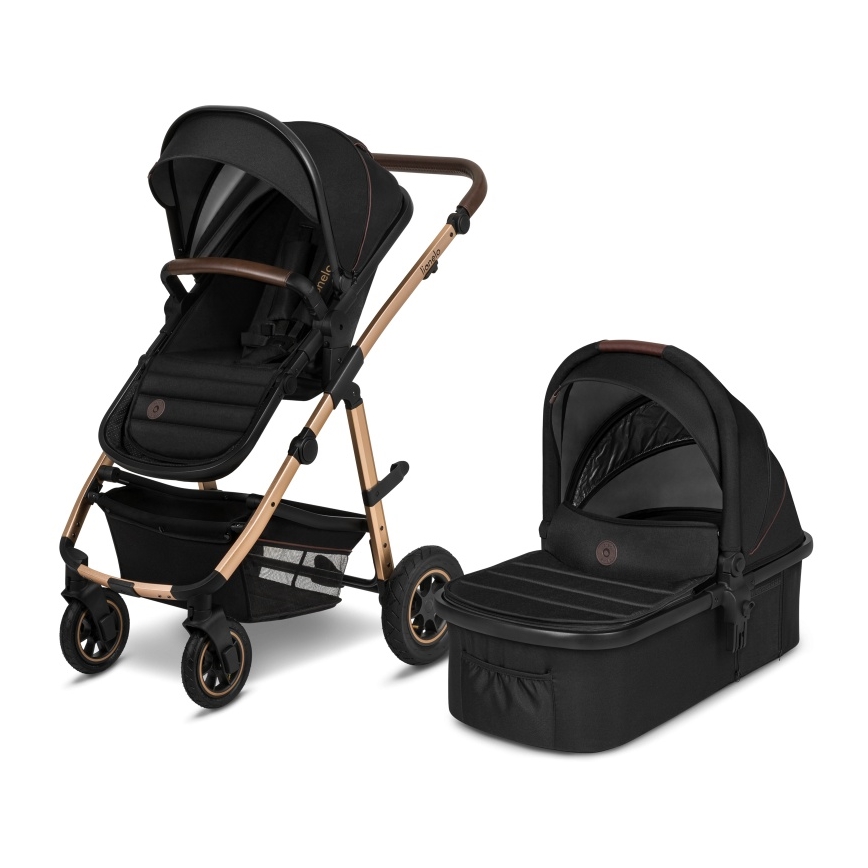 Lionelo - Combi-kinderwagen 2-in-1 AMBER Zwart Onyx