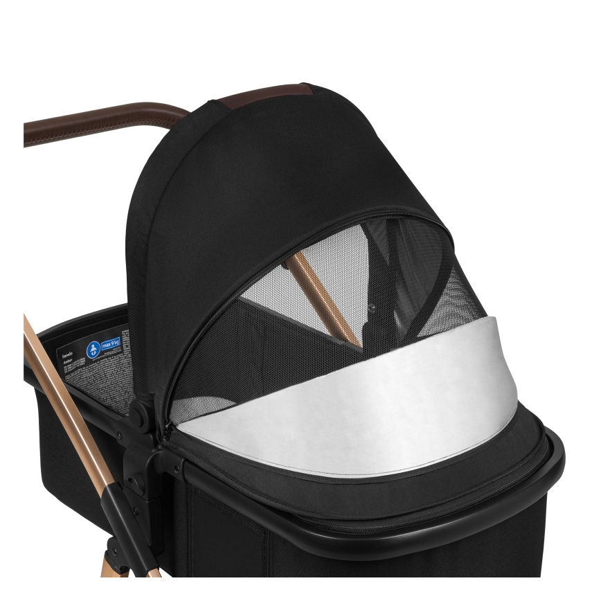 Lionelo - Combi-kinderwagen 2-in-1 AMBER Zwart Onyx