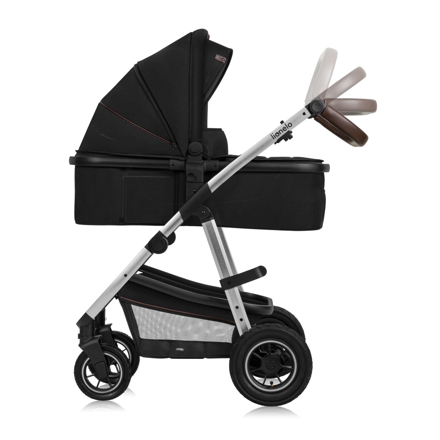 Lionelo - Combi-kinderwagen 2-in-1 AMBER Zwart/Zilver