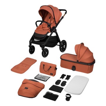 Lionelo - Combi-kinderwagen 2-in-1 LAYLA Bruin/roestkleurig