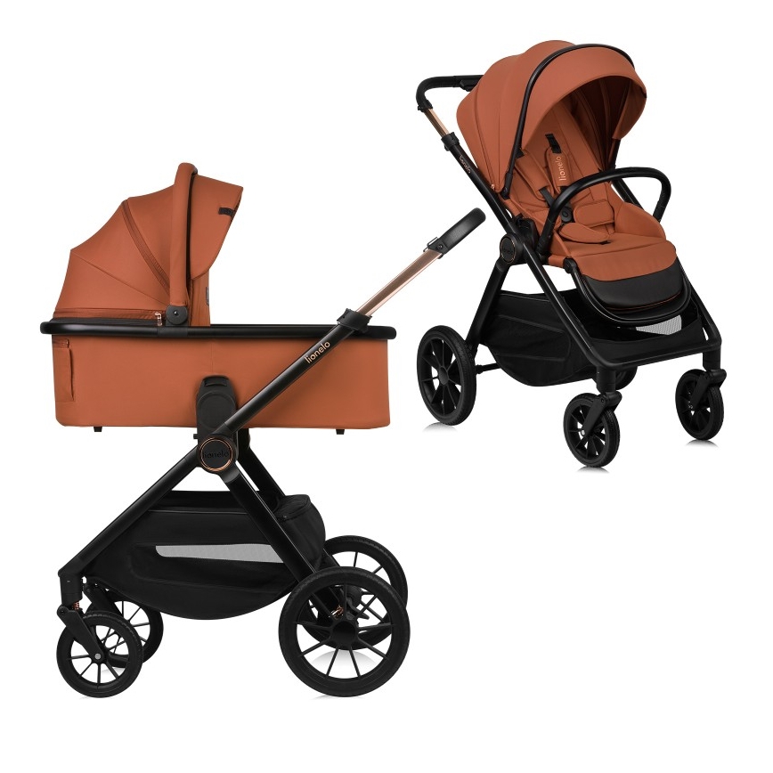 Lionelo - Combi-kinderwagen 2-in-1 LAYLA Bruin/roestkleurig